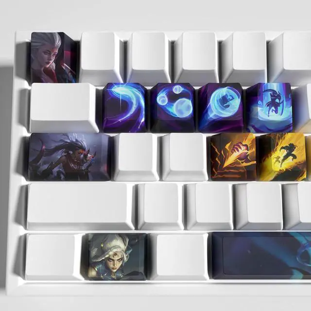 Alt view image 2 of 5 - League of Legends Themed Keycaps Diana PBT heat-sublimation keycaps 12 keys OEM high degree