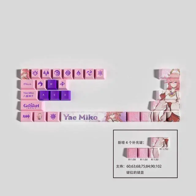 Alt view image 2 of 5 - Genshin Impact Themed Keycaps Arataki itto PBT heat-sublimation keycaps 29 keys OEM high degree