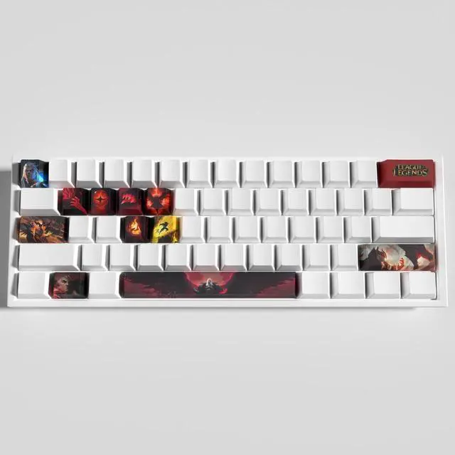 Alt view image 3 of 5 - League of Legends Themed Keycaps Jericho Swain PBT heat-sublimation keycaps 12 keys OEM high degree