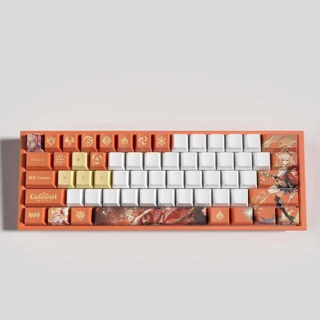 Alt view image 3 of 5 - Genshin Impact Themed Keycaps Yoimiya PBT heat-sublimation keycaps 29 keys OEM high degree