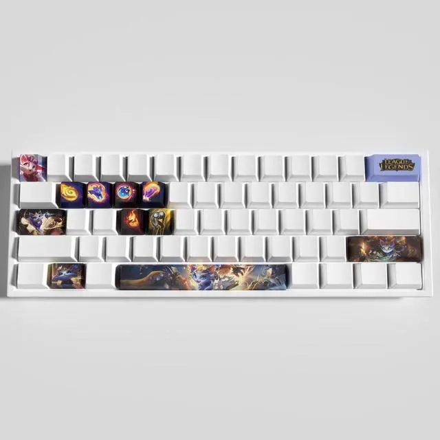 Alt view image 3 of 5 - League of Legends Themed Keycaps Yuumi PBT heat-sublimation keycaps 12 keys OEM high degree