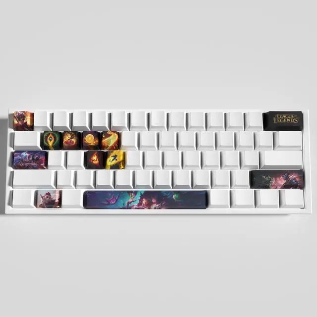 Alt view image 3 of 3 - League of Legends Themed Keycaps Rakan PBT heat-sublimation keycaps 12 keys OEM high degree