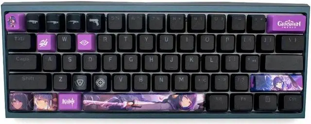 Alt view image 3 of 5 - Genshin Impact Themed Keycaps Raiden Shogun  PBT heat-sublimation keycaps 29 keys OEM high degree