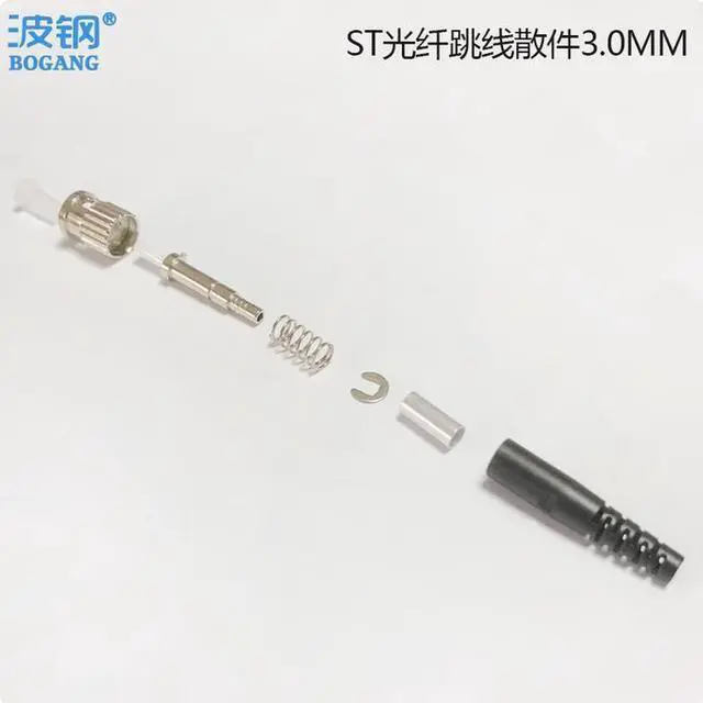 Main image of ST/UPC single-mode single-core component 3.0 optical fiber connector, optical fiber component accessory sleeve, optical fiber connector 3.0mm wire diameter