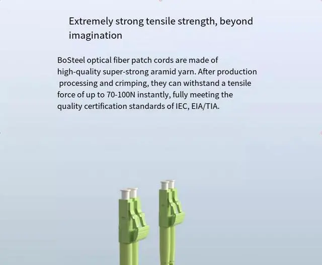 Alt view image 4 of 5 - LC-LC OM5 Duplex Fiber Patch Cable 10G Multimode 50/125m 3.0mm PVC Jacket with Ceramic Ferrule LSZH for Data Center