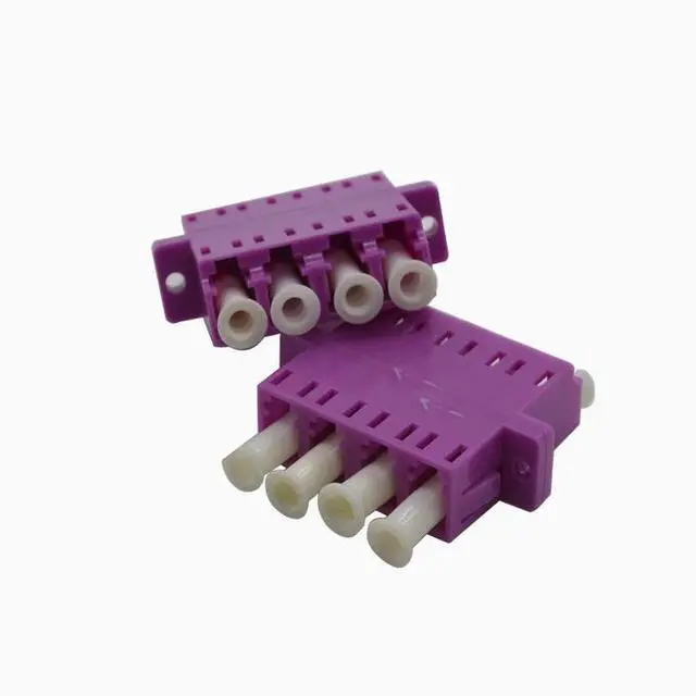 Alt view image 4 of 4 - LC four-port OM4 optical fiber adapter connector, optical fiber coupler adapter adapter adapter