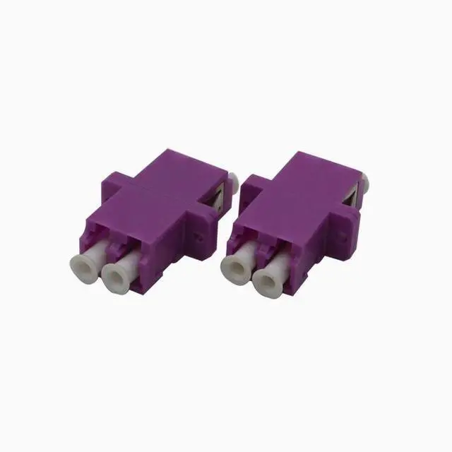 Alt view image 2 of 4 - LC-LC multi-mode dual-core OM4 optical fiber adapter duplex coupler lc-lc flange optical fiber quick connector