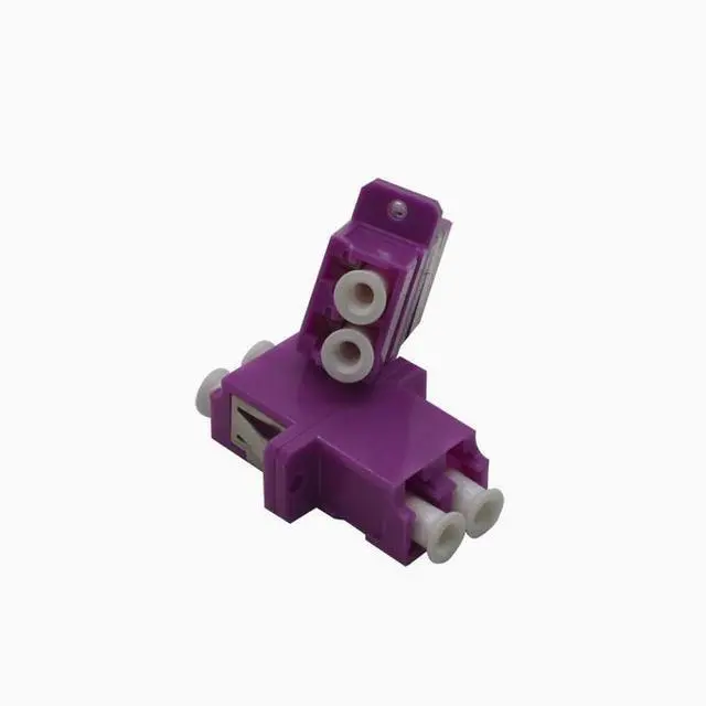 Alt view image 3 of 4 - LC-LC multi-mode dual-core OM4 optical fiber adapter duplex coupler lc-lc flange optical fiber quick connector