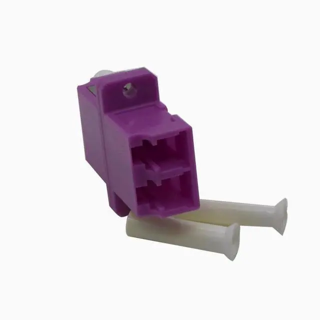 Alt view image 4 of 4 - LC-LC multi-mode dual-core OM4 optical fiber adapter duplex coupler lc-lc flange optical fiber quick connector