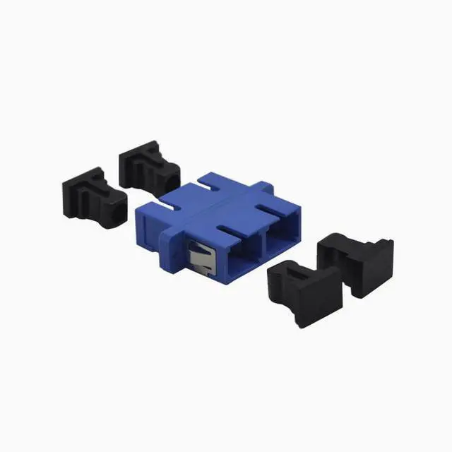 Alt view image 3 of 3 - SC single-mode dual-core optical fiber adapter, duplex optical fiber patch cord, tail fiber butt flange connection head, optical fiber coupler