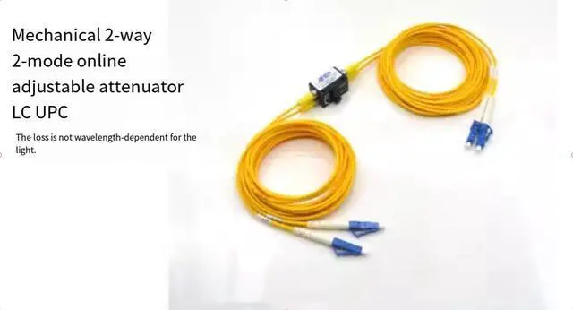 Alt view image 3 of 4 - 2 points 2 Single-mode optical fiber attenuator online adjustable coupler LC