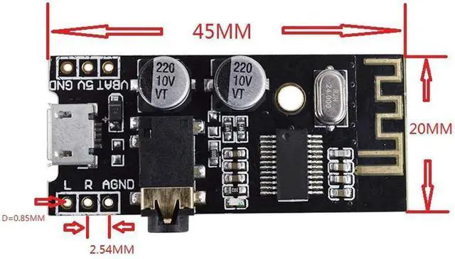 Alt view image 4 of 4 - 3pcs M28 Wireless Bluetooth MP3 Audio Receiver Board BLT 4.2 mp3 Lossless decoder Bluetooth 4.2 Audio Receiver Board Wireless Stereo Sound Module
