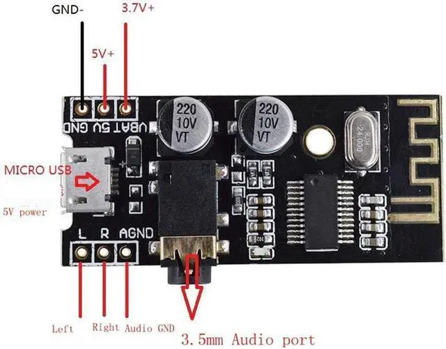 Alt view image 3 of 4 - 3pcs M28 Wireless Bluetooth MP3 Audio Receiver Board BLT 4.2 mp3 Lossless decoder Bluetooth 4.2 Audio Receiver Board Wireless Stereo Sound Module