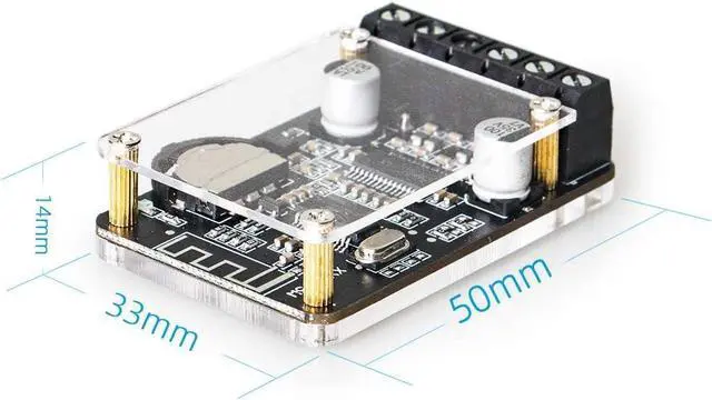 Alt view image 3 of 6 - Audio Amplifier Board with BT 5.0, 10W 15W 20W 2.0 Dual Channel Stereo Wireless Mini Amp Module with Protective Shell