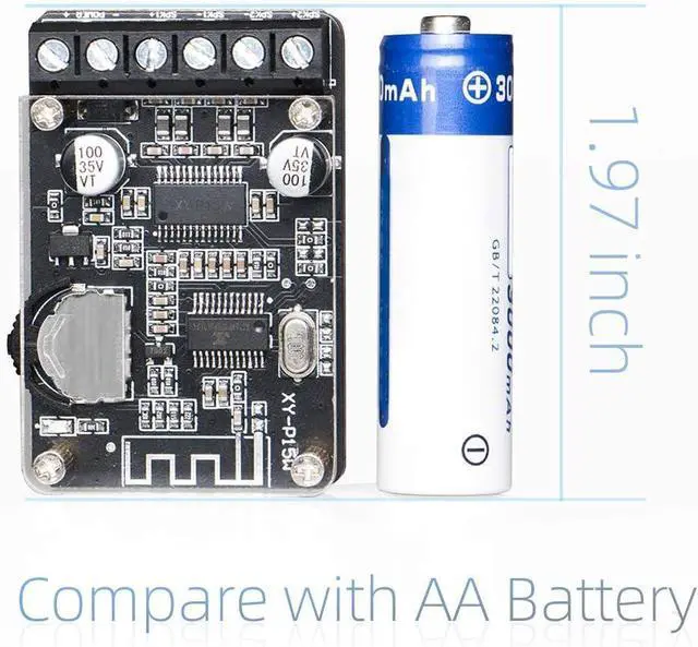 Alt view image 4 of 6 - Audio Amplifier Board with BT 5.0, 10W 15W 20W 2.0 Dual Channel Stereo Wireless Mini Amp Module with Protective Shell