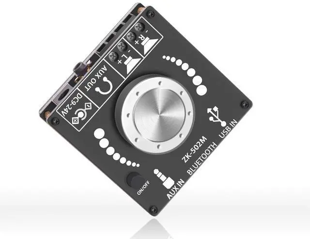 Main image of Mini Bluetooth Amplifier 50W+50W Dual Channel Stereo Power Output,DC 12V, Bluetooth+ AUX+ USB Input