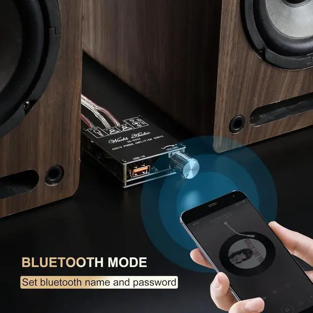Alt view image 4 of 6 - ZK-502A 2.0 Bluetooth 5.0 Amplifier Board 50W*50W with APP Control(Android Only),100W Bluetooth Audio AMP Board for DIY Bluetooth Speaker Kit DC9-24V,Black (ZK-502A)