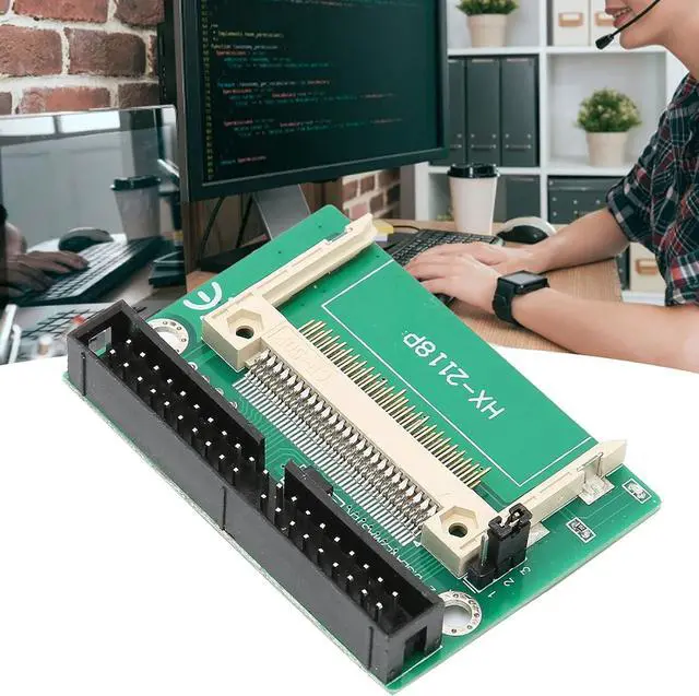 Alt view image 5 of 7 - CF to IDE Adapter, CF to 3.5 Inch 40 Pin IDE Converter Adapter Card, Anti?EMI Disk Desktop Adapter Card for Win CELinux