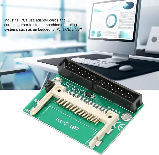 Alt view image 7 of 7 - CF to IDE Adapter, CF to 3.5 Inch 40 Pin IDE Converter Adapter Card, Anti?EMI Disk Desktop Adapter Card for Win CELinux