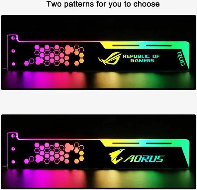 Alt view image 5 of 6 - Coolmoon 28cm Extended Graphics Card Support 5V 4PIN RGB GPU Holder Bracket Frame Stand Computer Case Light Board Accessories