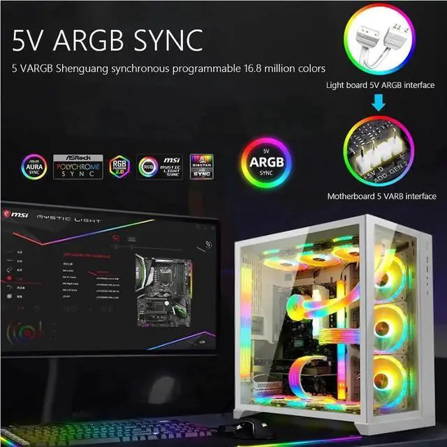 Alt view image 6 of 7 - COOLMOON AOSOR AL200 Lamp Tape 5V ARGB Aura Sync Flexible Light Bar Widening Bendable Multifunctional DIY for 3x8P Graphics Card