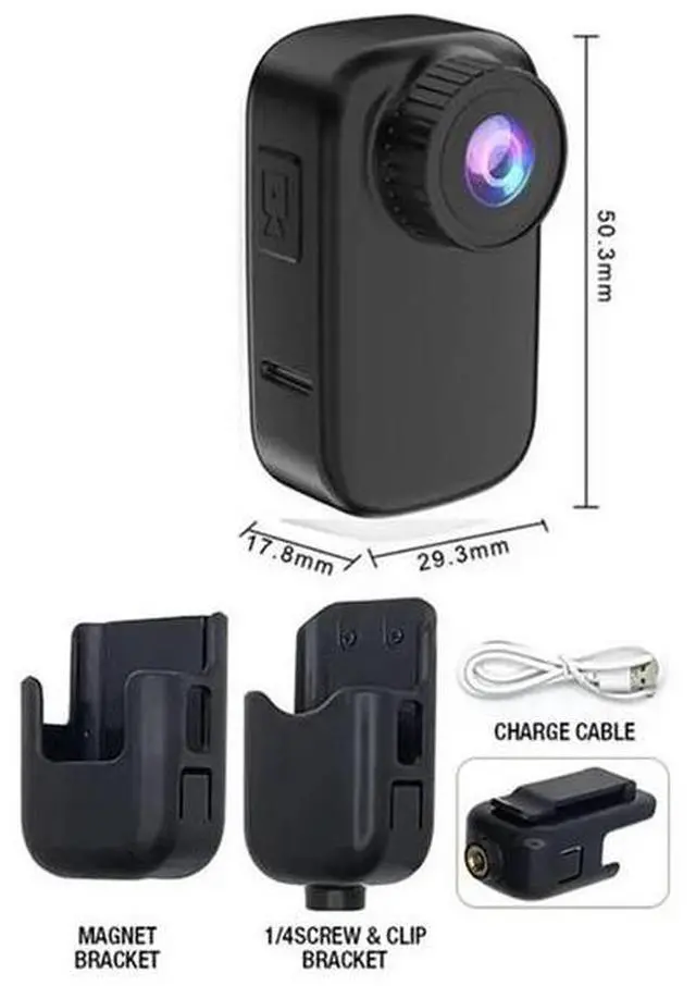 Alt view image 4 of 5 - G03 Thumb Camera 4K 30fps - Touch Screen Mini Body Camera, Wearable Pet POV, Magnetic Mount for Cycling/Vlogging