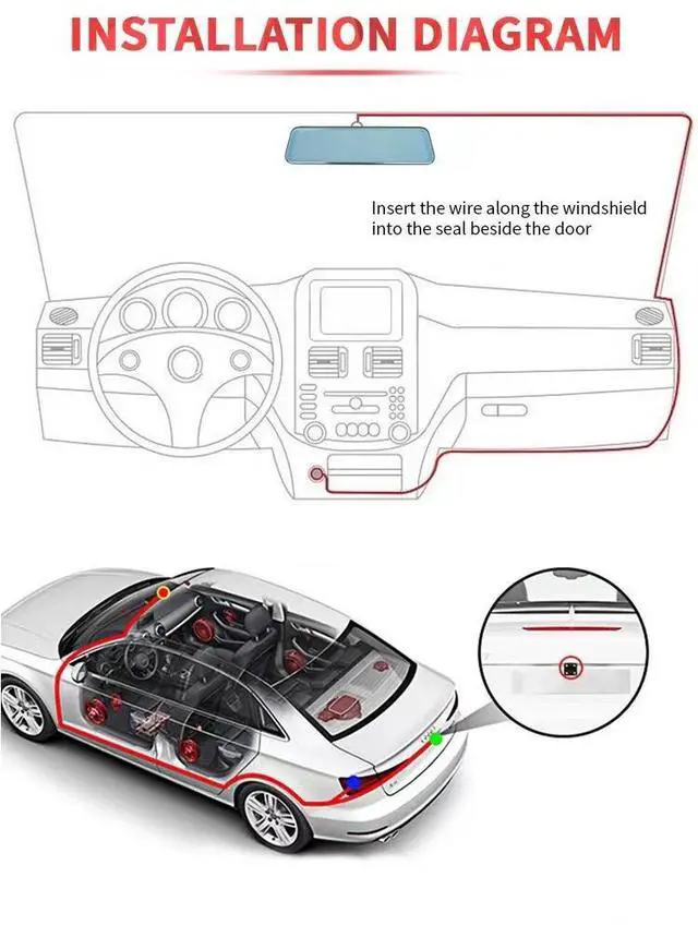 Alt view image 5 of 5 - 4.5" Full Screen Mirror Dash Cam 1080P - Front & Rear Recording, Reverse Camera, Night Vision, Anti-Glare, Loop Recording