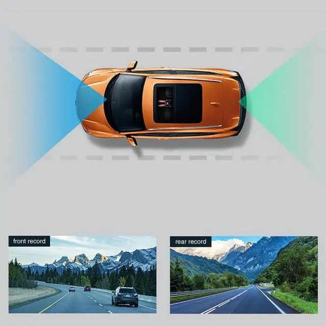 Alt view image 4 of 6 - 3.2" Dash Cam 4K+1080P - Dual Lens 170° Wide Angle, WiFi, Night Vision, Parking Mode, Support 256GB