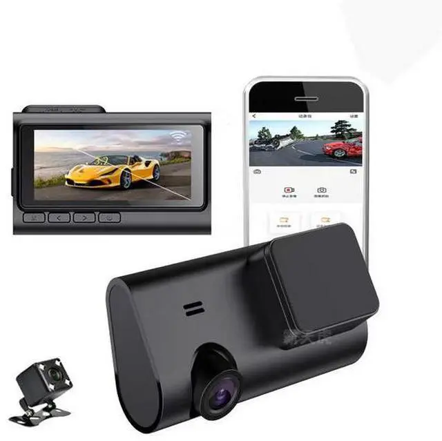 Alt view image 2 of 6 - 3.2" WiFi Dash Cam 1080P - Dual Channel, 140° Wide Angle, Night Vision, Parking Mode, Support 256GB