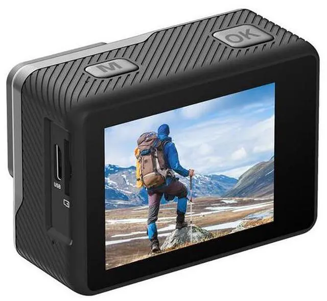 Alt view image 3 of 7 - 4K Waterproof Action Camera - 2.0" Touch Screen, WiFi, EIS, 10m Dive, 170° Wide Angle for Cycling/Diving
