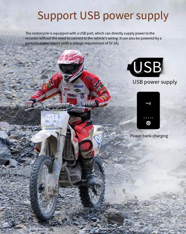 Alt view image 6 of 7 - Dual-lens 2KMotorcycle Recorder 3-inch screen WIFI connectivity GPS track recording 140° wide-angle, waterproof and shockproof, supports 64G storage, designed for motorcycles
