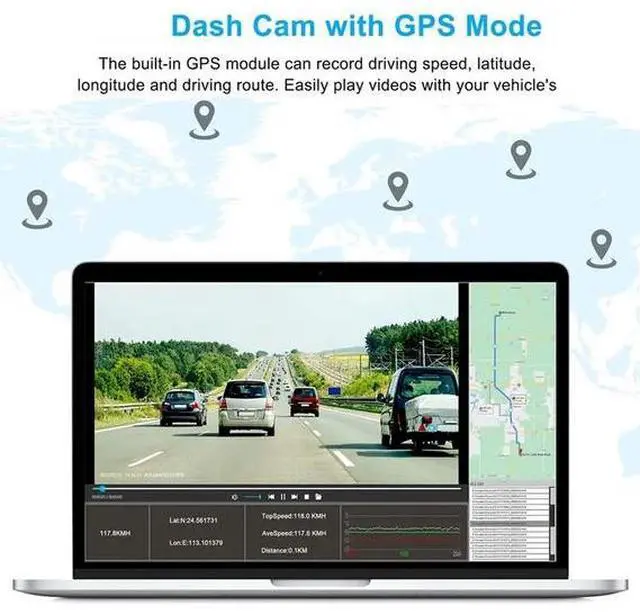 Alt view image 2 of 7 - 2025 New Model4K Triple-Camera Car Recorder - Front + Rear + Interior Three Cameras, High Definition Night Vision, WIFI + GPS Dual Connectivity, Parking Monitoring, 170° Ultra Wide Angle