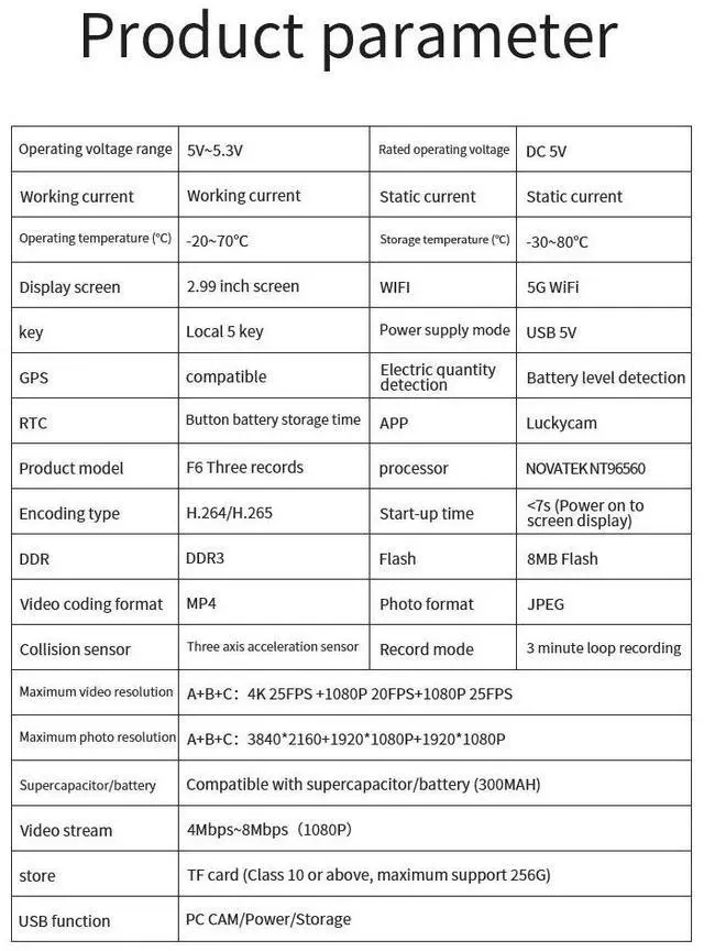 Alt view image 7 of 7 - 2025 New Model4K Triple-Camera Car Recorder - Front + Rear + Interior Three Cameras, High Definition Night Vision, WIFI + GPS Dual Connectivity, Parking Monitoring, 170° Ultra Wide Angle