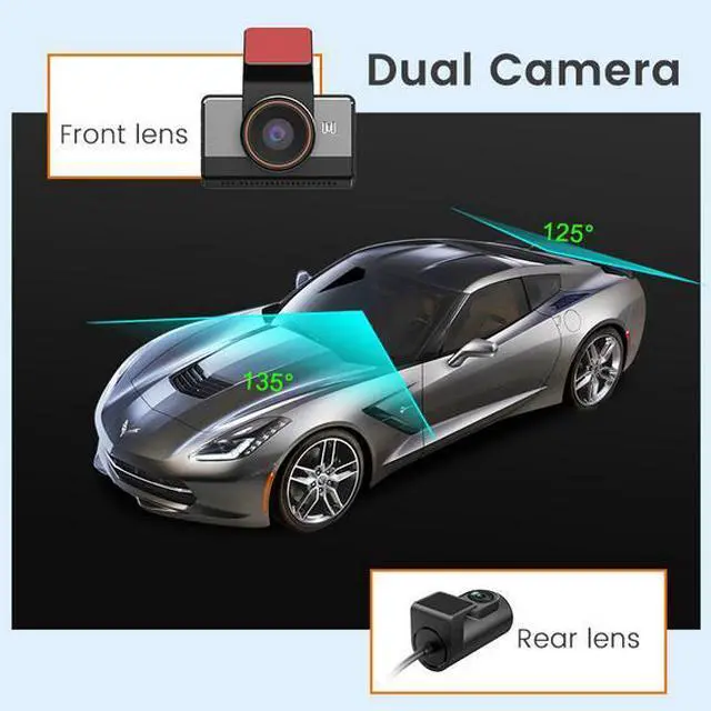 Alt view image 3 of 7 - 4G RemoteHigh-definition Vehicle Recorder Dual Recording Front and Rear with 170° Wide Angle Night Vision Enhancement Real-time Monitoring via Mobile Phone GPS Location Parking Guard Supports 512G