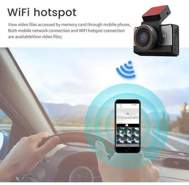 Alt view image 7 of 7 - 4G RemoteHigh-definition Vehicle Recorder Dual Recording Front and Rear with 170° Wide Angle Night Vision Enhancement Real-time Monitoring via Mobile Phone GPS Location Parking Guard Supports 512G