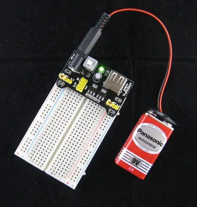 Alt view image 3 of 3 - 5pcs 3.3V 5V Power Supply Module for MB102 102 Prototype Breadboard DC 6.5-12V or USB Power Supply Module