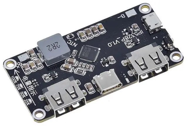 Alt view image 3 of 6 - 2pcs IP5328P Dual USB Battery Fast Charge Module Bi-Directional 18W Fast Charging 3.7V to 5V 9V 12V Step Up Power Bank Board QC3.0 FCP AFC MET SFCP Quick Charge Type-C