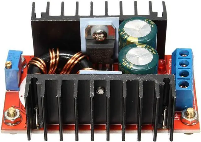 Alt view image 2 of 4 - 2pcs 150W 10-32V to 12-35V Voltage Adjustable 6A DC Boost Converter Step Up 10-32V to 12-35V Voltage Charger Module Power Supply Inverters Converter