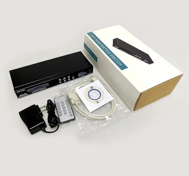 Alt view image 7 of 7 - MT-VIKI 4x4 HDMI Matrix 4 in 4 Out 4K@30Hz HDMI Matrix Switcher & Splitter Support 4Kx2K@30HZ, EDID, RS232