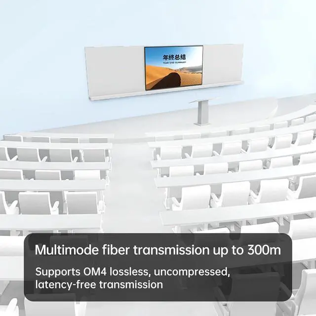 Alt view image 6 of 6 - MT-VIKI 4K HDMI Extender Over Multi-Mode LC Fiber Optic Cable, Up to 300m (1000ft), 4K@60Hz, 18Gbps, HDMI 2.0, HDCP 2.2, Transmitter and Receiver Kit