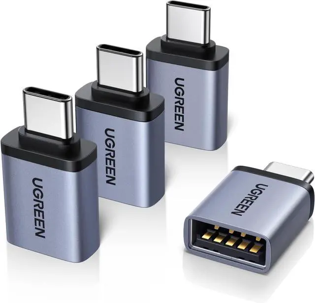 Main image of UGREEN USB C to USB Adapter 4 Pack, 10Gbps USBC Male to USB 3.2 Female Adapter, Type C USB C Adapter for MacBook Pro,iMac,iPhone 16 15 Pro Max,iPad mini Pro, Thunderbolt 4, Samsung Galaxy