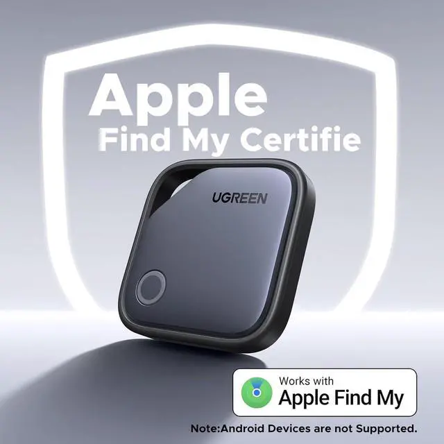 Alt view image 2 of 7 - UGREEN FineTrack Smart Finder Compatible with Apple Find My (iOS Only) 2-Year Replaceable Battery Bluetooth Tracker Tags, Item Finder Smart Tag for Key Luggage Passport with Alarm& Left-Behind Remind