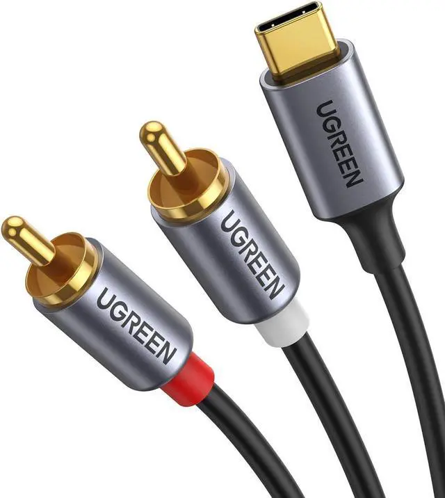 Main image of UGREEN USB C to RCA Audio Cable Type C to 2RCA Male Jack Plug Adapter Car Auxiliary Stereo Speaker Amp Cord Compatible with iPhone 16 15 Pro Max/15 Pro/15 Plus, iPad Pro, Samsung S25, Pixel 9 Pro, 5FT