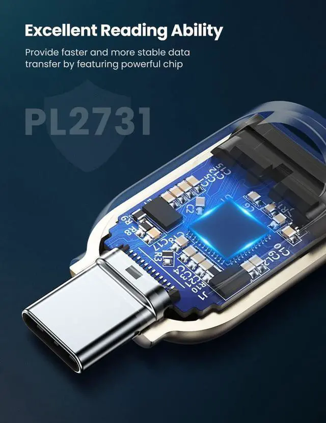 Alt view image 4 of 7 - UGREEN USB C Micro SD Card Reader, Type C to Micro SD Card Adapter with Zinc Alloy External, Portable SD Card Reader USB C for TF Micro SDHC SDXC, Compatible with Samsung/Mac/iPad Pro/iPhone 15 16