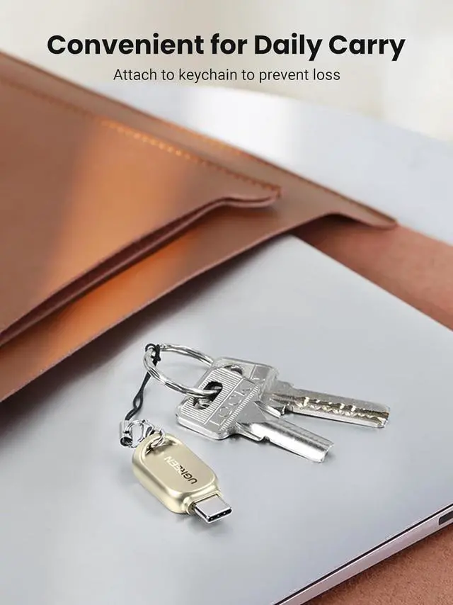 Alt view image 7 of 7 - UGREEN USB C Micro SD Card Reader, Type C to Micro SD Card Adapter with Zinc Alloy External, Portable SD Card Reader USB C for TF Micro SDHC SDXC, Compatible with Samsung/Mac/iPad Pro/iPhone 15 16