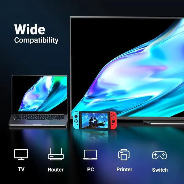 Alt view image 7 of 7 - UGREEN Ethernet Extender 10Gbps, Ethernet Coupler for Cat8 Cat7 Cat6 Cat5 Cable, 328ft Long Distance Extend, Aluminum Alloy Shell, Space Grey