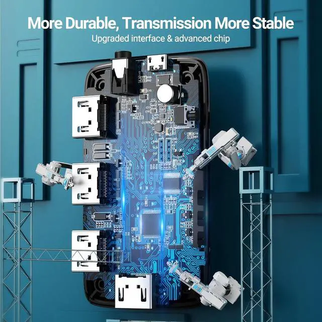 Alt view image 5 of 7 - UGREEN HDMI Switch 3 in 1 Out 4K HDMI Splitter with Remote Supports HDR CEC 3D HDCP1.4 HDMI 3 Port Box Hub 4K 30Hz, Compatible with Switch/Switch 2 PS5 PS4 Xbox Fire Stick Roku Apple TV PC