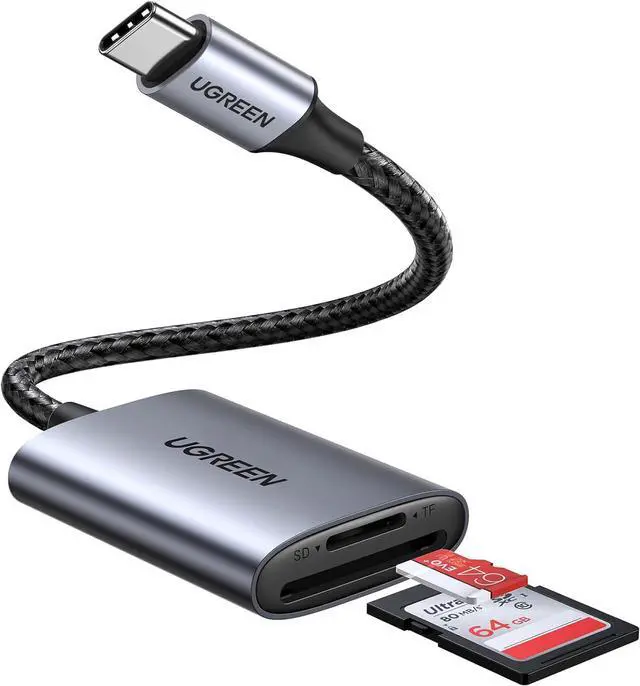 Main image of UGREEN USB C SD Card Reader, 2-in-1 Micro SD Memory Card Reader for TF SD Micro SD SDXC SDHC, USB SD Card Reader Type C Compatible with iPhone 16 15, Samsung Galaxy, MacBook, iPad, Trail Game Camera