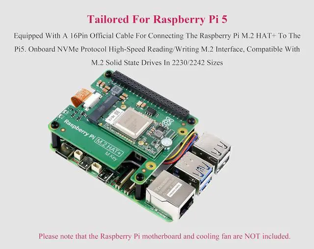 Alt view image 5 of 7 - Official RPi AI Kit Comes with Pi M.2 HAT+ with Hailo AI Acceleration Module Compatible with Raspberry Pi 5