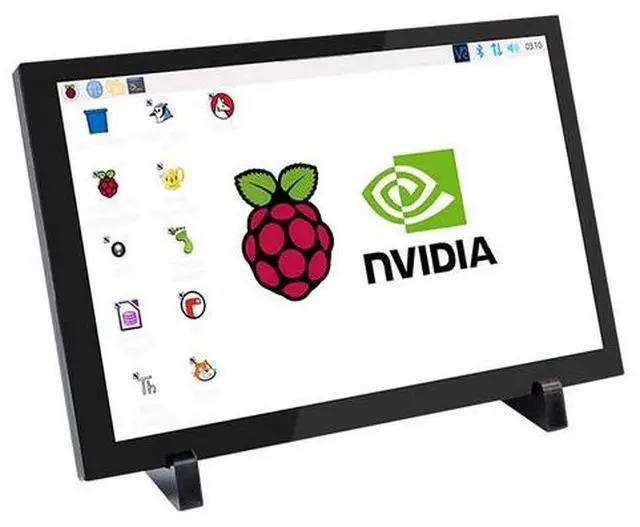 Alt view image 4 of 5 - Raspberry Pi 5 Development Board 10-inch Screen Package Comes with 10.1-inch HDMI LCD Display Screen, IPS Monitor and Stand 4GB